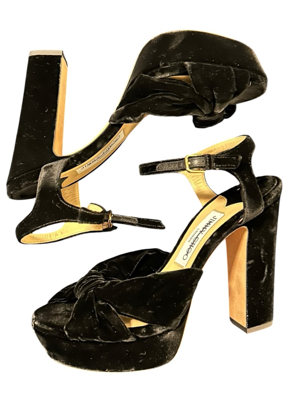 Jimmy Choo Heloise 120MM Velour Platform Sandals